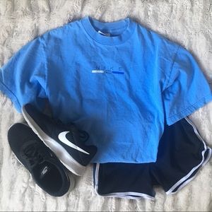 NIKE Vintage Nike Logo T Shirt Light Blue